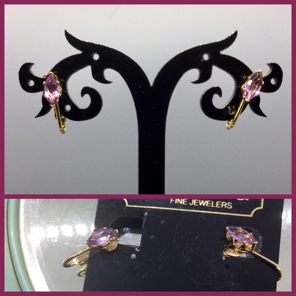 Amethyst Clip-on Earrings